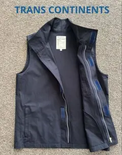 ￼週末値下　TRANS CONTINENTS ネイビー　スタンドカラー　ベスト