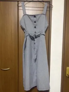 美品 NICE CLAUP チェック柄ジャンパースカートのサムネイル