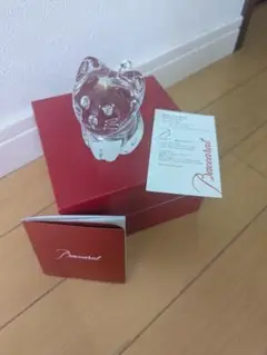 【美品・箱付き】バカラ／ミニマルズ キャット 猫 置物