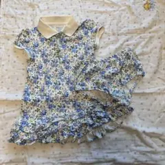 85 18Mサイズ　Ralph Lauren 花柄ポロシャツワンピース＆パンツ