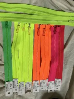 蛍光カラーファスナーまとめ売り