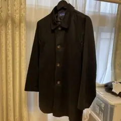 ブラック ステンカラーコート