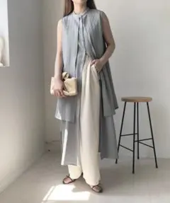 bab ワンピース レイヤード風ストライプワンピース