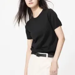 定価 1,990円／Lサイズ BLACK／UVカットクルーネックセーターのサムネイル