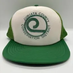 90s　ヴィンテージ　Juniata 環境保護団体　プリント　トラッカーキャップ