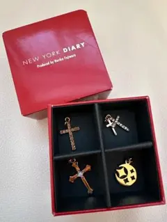 【新品未使用】NEW YORK DIARY チャームセット 4個