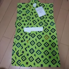 幾何学模様 緑色 浴衣 85-100cm