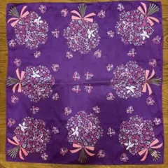 アナスイ　ANNA SUI ハンカチ パープル　花束 蝶々柄のサムネイル