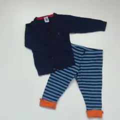 プチバトーカーディガン　パンツ セット
