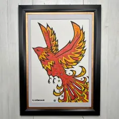 「未来へ羽ばたく不死鳥」｜絵画 原画 絵 動物画 ドローイング フェニックス 未来へ羽ばたく不死鳥」｜Phoenix 原画 絵画Original Art - メルカリ