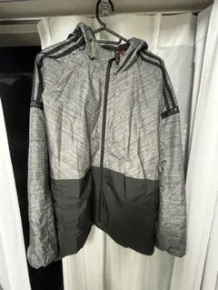 adidas ウィンドブレーカー Lサイズ グレー/ブラック
