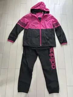 adidasアディダスピンクジャージ上下セット キッズ160 セットアップ