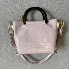 VIVAYOU クロコダイル風 ショルダーバッグ　ピンク