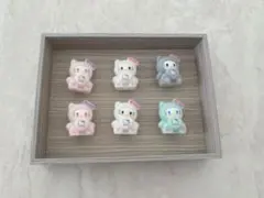 フロッキー素材ハローキティミニフィギュア6個セット