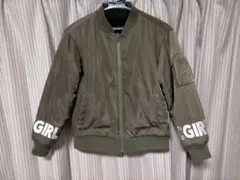 BCGIRL ジャケット MA-1 リバーシブル カーキ M