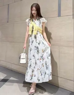 FRAY I.D フリルプリントワンピース フレイアイディー　花柄ワンピース