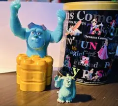モンスターズインク サリー 穴あけパンチ ミニフィギュアとお菓子缶セット