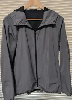 GU グレー ウィンドプルーフシェルパーカ　M