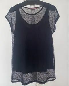 COMPTOIR DES COTONNIERS ブラックレース トップスのサムネイル