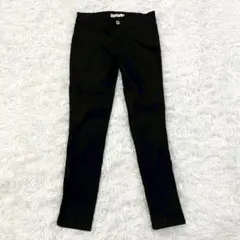 ショコラフィネローブ スキニーパンツ ストレッチ 黒 L シンプルカジュアル