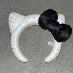 ユニバ usj キティ キルティング カチューシャ ホワイト パール サンリオ