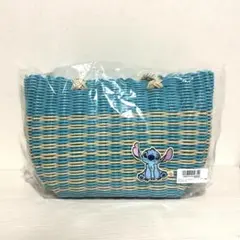 【新品・未使用】 リロ&スティップラチナムザッカ編みカゴバッグ 水色 プライズ