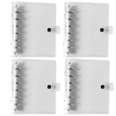 クリアバインダー 日本製 シール帳 透明 システム手帳 ６穴 B7 ４冊セット