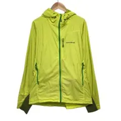 mont-bell モンベル　ライトシェルパーカー　刺繍ロゴ　裾ドローコード　M