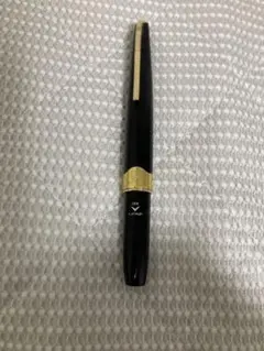 美品 プラチナ 万年筆 14金ニブ 極細 ブラックGT コンパクト 日本製
