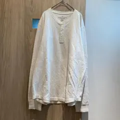 AMERICAN EAGLE L グレー オーバーサイズ ヘンリーネック ロンTのサムネイル