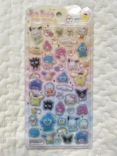 うるちゅるポップシール　サンリオキャラクターズ　キキララ　バツ丸　ハンギョドン