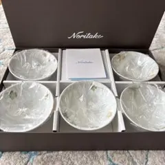 Noritake あづまの路　湯呑み5個セット 花柄