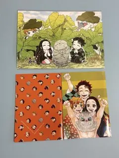 鬼滅の刃　原画展　イラストカード+メモ帳2冊セット