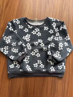 花柄 グレー トレーナー 120