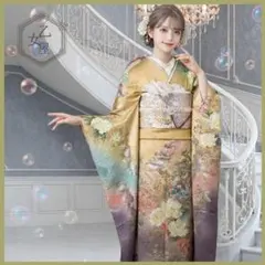 パステルカラーの吉祥花/振袖フルセットｎ75 成人式モノトーン パステルカラーの吉祥花/振袖フルセットn75 成人式モノトーン - メルカリ