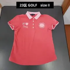 あ*メ様 23区 GOLF　半袖ポロシャツ　ピンク　sizeⅡ レディースM
