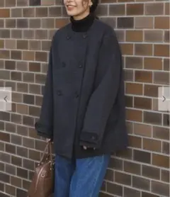 新品タグ付き　ウールノーカラーコート　アーバンリサーチドアーズ