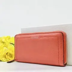 コーチ ラウンドジップ 長財布 シンプル ピンク GI169