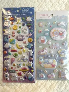 もこもこパールシール　ぷっくりシール　かわいいどうぶつ