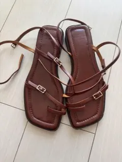 Sezane ブラウン ストラップサンダル 37のサムネイル
