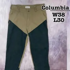 Columbia　ハンティングパンツ　ダブルニー　グリーン　ベージュ　W38