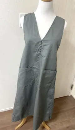 sm2 サマンサモスモス ジャンパースカート ロングワンピース グリーン