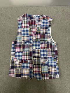 VAN マルチカラー チェック柄 ベスト | Mercari
