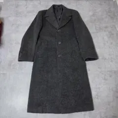 ★美品★ チェスターコート ダークグレー モヘア混 シャギー素材 メンズ