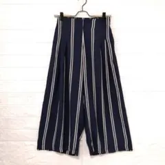 GAP タック入り 薄手 ストライプ パンツ 0