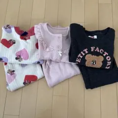 ミニーマウス ハート柄 フリフリ　パジャマ　他　3点セット　110
