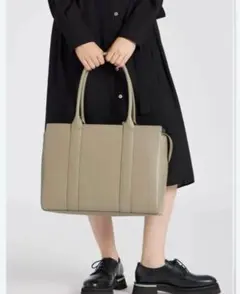 《美品》Paul Smith エブリデイ トートバッグ 牛革 グレージュ A4