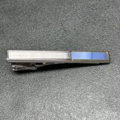 極美品　シルバー＆ブルー　天然石ライトブルー　ネクタイピン・タイピン・タイバー