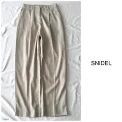 スナイデル 定番 タックパンツ ワイドパンツ ハイウエスト ベージュ 1のサムネイル