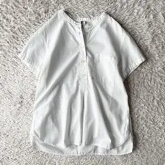 エムエイチエル 美品 MHL コットンリネンプルシャツ 2 白